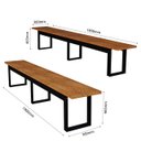 Ver mais imagens de Mesa de Jantar com Bancos Conjunto Industrial para Área Gourmet:nature