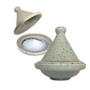 Ver imagem 1 de Saleiro Marroquino Tagine Porcelana Resistente Rita Lobo Creme Mesclado Prattos