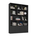 Ver imagem 7 de Estante de Livros 100% MDF 124,5CMX180,5cm 4 Portas 8 Nichos Versatile Preto
