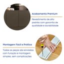 Ver imagem 6 de Estante de Livros 100% MDF 124,5CMX180,5cm 4 Portas 8 Nichos Versatile Preto
