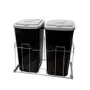 Ver imagem 1 de Lixeira Dupla Deslizante de Embutir 30L Tampa Click Cozinha