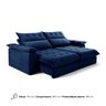 Sofá Retrátil e Reclinável Molas Ensacadas 2,50m Orquídea Vivaro Decor Suede Azul - 9