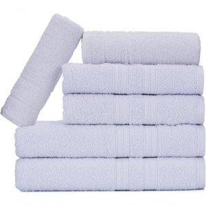 Jogo de Toalhas Gigante Itália Soft 2 Banhão + 2 Rosto + 2 Tapete Luxo 100% Algodão Branco