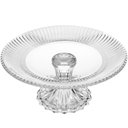 Ver imagem 6 de Kit 1 Boleira com Tampa e 1 Prato Porta Bolo com Pé 25cm Cristal Diamond Renaissance Lyor
