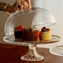 Ver imagem 7 de Kit 1 Boleira com Tampa e 1 Prato Porta Bolo com Pé 25cm Cristal Diamond Renaissance Lyor