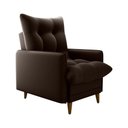 Ver imagem 4 de Poltrona de Amamentação com Puff Montreal Suede Marrom Matrix Suede Marrom