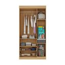 Ver imagem 5 de Guarda-roupa Infantil 92cm com Vidro 3 Portas e 2 Gavetas Brisa Multimóveis Mp4425 Madeirado/branco