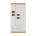 Ver imagem 7 de Guarda-roupa Infantil 92cm com Vidro 3 Portas e 2 Gavetas Brisa Multimóveis Mp4425 Madeirado/branco