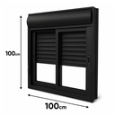 Ver imagem 2 de Janela com Persiana Integrada Manual Mosquiteira Preto 100x100