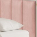 Ver imagem 1 de Cabeceira Estofada Modular Autocolante Cama de Solteiro - 1 Metro X 60 Cm
