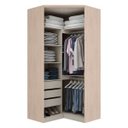 Ver imagem 4 de Guarda-Roupa Canto Closet com Espelho 2 Portas e 2 Cantoneiras Diamante Plus Espresso Móveis