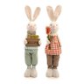 Casal Coelhos Decorativos em Pé Claro (laranja) - 2 Un - 1