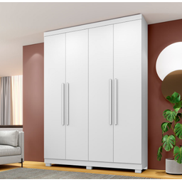 Guarda Roupa New Master 4 Portas Benetil Móveis - Branco - 1