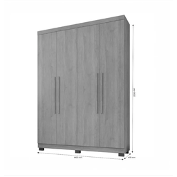 Guarda Roupa New Master 4 Portas Benetil Móveis - Branco - 3