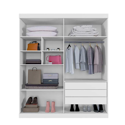 Guarda Roupa New Master 4 Portas Benetil Móveis - Branco - 2
