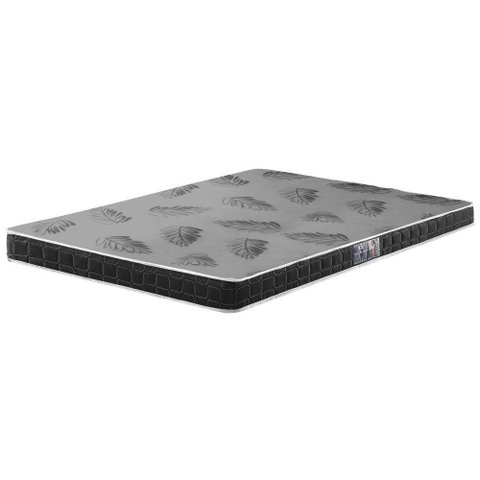 Colchão Casal Espuma D20 Querubin 138x188x12 Dupla Face Liso Preto
