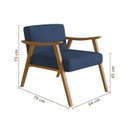 Ver imagem 3 de Kit 2 Poltronas Decorativas Madeira Maciça Jequitibá Assento com Persintas Elásticas Ravena