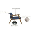 Ver imagem 5 de Kit 2 Poltronas Decorativas Madeira Maciça Jequitibá Assento com Persintas Elásticas Ravena