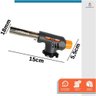Kit Maçarico Portátil Regulável com 4 Refis de Gás Cartucho Butano Ideal para Cozinha Confeitaria Go - 6