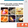 Kit Maçarico Portátil Regulável com 4 Refis de Gás Cartucho Butano Ideal para Cozinha Confeitaria Go - 4