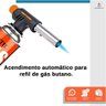 Kit Maçarico Portátil Regulável com 4 Refis de Gás Cartucho Butano Ideal para Cozinha Confeitaria Go - 3
