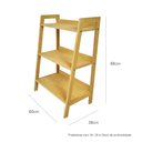 Ver imagem 3 de Estante Tipo Escada Pipa 3 Prat 88a X 60l X 38p em Madeira de Pinus Cubomob Mel