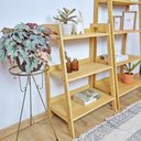 Ver imagem 1 de Estante Tipo Escada Pipa 3 Prat 88a X 60l X 38p em Madeira de Pinus Cubomob Mel