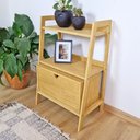 Ver imagem 4 de Estante Tipo Escada Pipa 3 Prat 88a X 60l X 38p em Madeira de Pinus Cubomob Mel