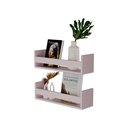 Ver imagem 2 de Kit 2 Prateleiras Porta Objetos Rosa 60 X 12cm Suporte Invisivel