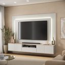 Ver imagem 1 de Painel para TV até 65 Polegadas Rack Suspenso LED 100% MDF 165CMX220CM Astro Yescasa
