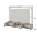 Ver imagem 4 de Painel para TV até 65 Polegadas Rack Suspenso LED 100% MDF 165CMX220CM Astro Yescasa