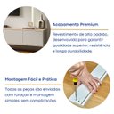 Ver mais imagens de Painel para TV até 65 Polegadas Rack Suspenso LED 100% MDF 165CMX220CM Astro Yescasa