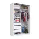 Ver imagem 5 de Guarda Roupa Solteiro 2 Portas 3 Gavetas Rc2004 Linha Roupeiros Emovell