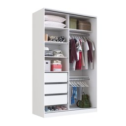 Guarda Roupa Solteiro 2 Portas 3 Gavetas Rc2004 Linha Roupeiros Emovell - 5