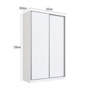 Ver imagem 3 de Guarda Roupa Solteiro 2 Portas 3 Gavetas Rc2004 Linha Roupeiros Emovell