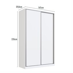 Guarda Roupa Solteiro 2 Portas 3 Gavetas Rc2004 Linha Roupeiros Emovell - 3