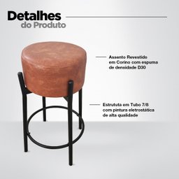 Kit 2 Banquetas para Cozinha Balcão Bistrô Bancada Dre Média:whisk - 6