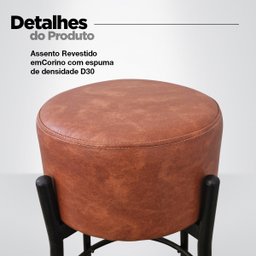Kit 2 Banquetas para Cozinha Balcão Bistrô Bancada Dre Média:whisk - 5