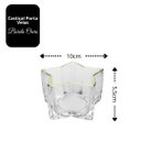 Ver imagem 3 de Porta Velas Castiçal Estrela Vidro Borda Dourada 10cm - Tuut