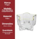 Ver imagem 6 de Porta Velas Castiçal Estrela Vidro Borda Dourada 10cm - Tuut