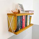 Ver imagem 2 de Prateleira Dual de Ferro e Madeira 60cm Industrial Nozes e Branco