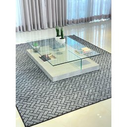 Tapete Carpete Sala Quarto 1,00X1,50 Paquet Tacos Cinza - 6