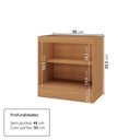 Ver imagem 3 de Balcão Planejado 2 Portas 80cm sem Tampo Soho CabeCasa MadeiraOriginals Freijó/Azul