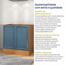 Ver imagem 7 de Balcão Planejado 2 Portas 80cm sem Tampo Soho CabeCasa MadeiraOriginals Freijó/Azul