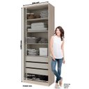 Ver imagem 4 de Sapateira 2 Portas 3 Gavetas com Espelho e Organizador de Armário Lila Espresso Móveis