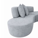 Ver imagem 5 de Sofá Virgínia 2,5m Estofado Suede Moderno Confortável Luxo
