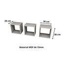 Ver imagem 5 de Kit 03 Nichos Decorativos Branco 30 X 30 Cm