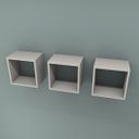 Ver imagem 4 de Kit 03 Nichos Decorativos Branco 30 X 30 Cm
