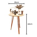 Ver imagem 5 de Mesa de Canto Pés de Ferro Linda Redonda Off Freijó