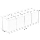 Ver imagem 5 de Puff Decorativo Living Sala de Estar 195 Cm Roma W01 Linho Verde Menta - Lyam Decor